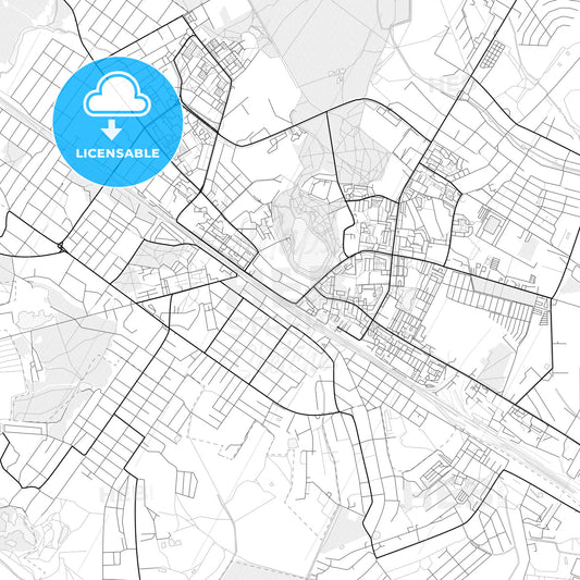 Vector PDF map of Ramenskoye, Russia