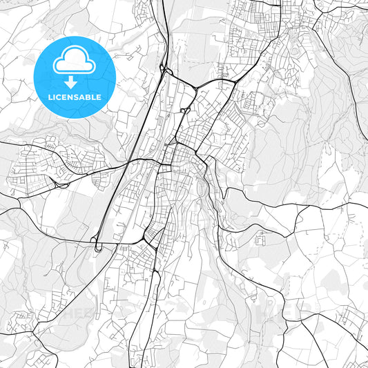 Vector PDF map of Ravensburg, Germany