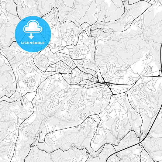 Vector PDF map of Remscheid, Germany