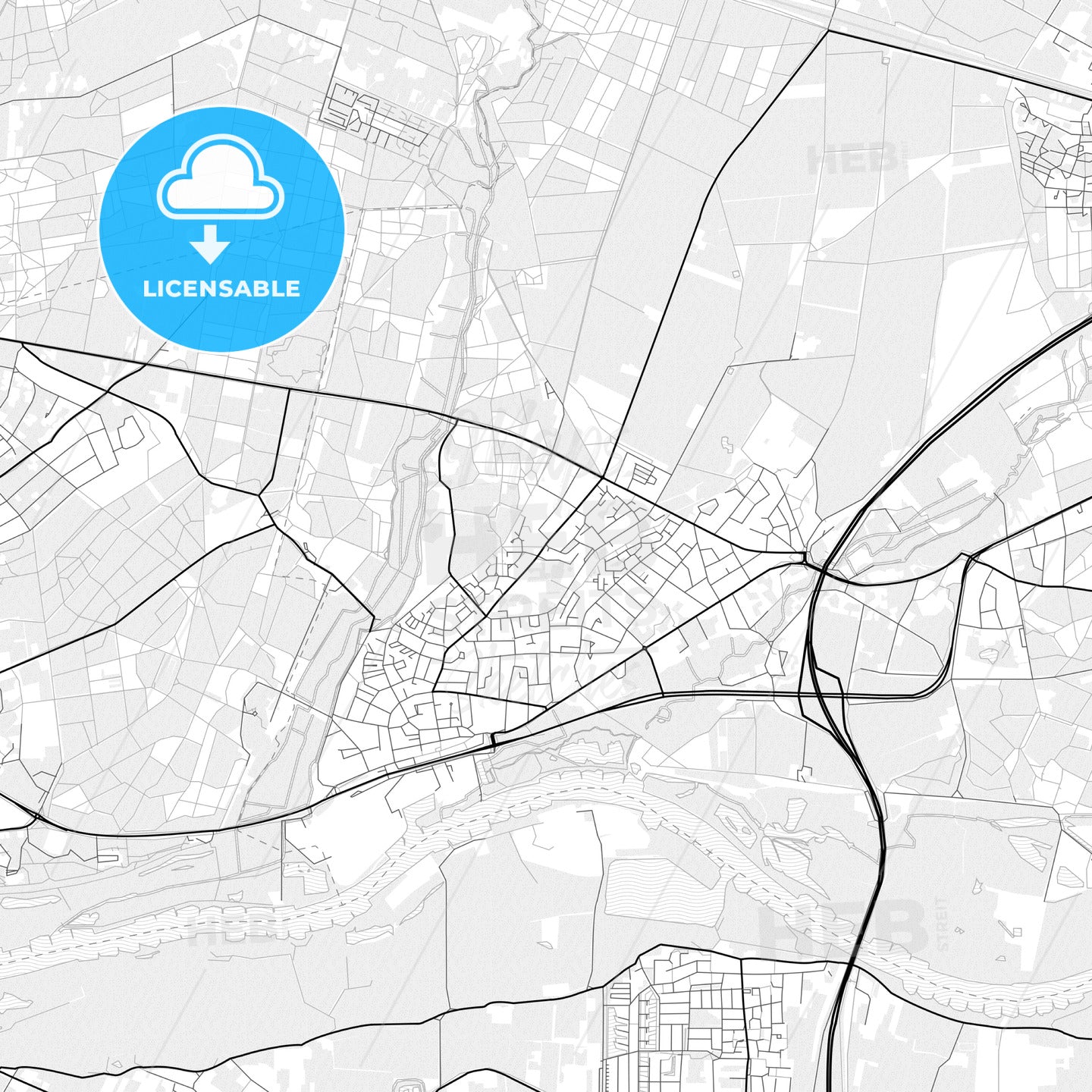 Vector PDF map of Renkum, Netherlands