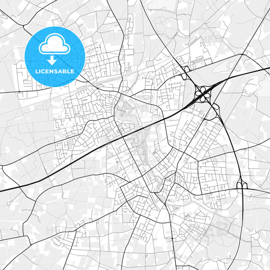 Vector PDF map of Rheda-Wiedenbruck, Germany