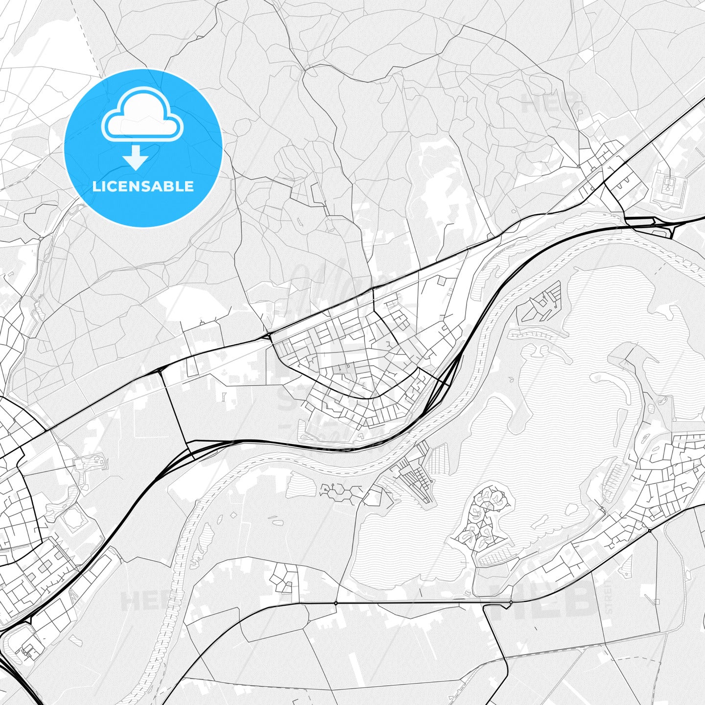 Vector PDF map of Rheden, Netherlands