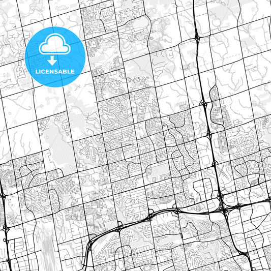 Vector PDF map of Richmond Hill, Canada