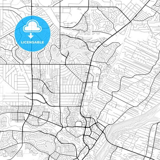 Vector PDF map of Rio Rancho, New Mexico, United States