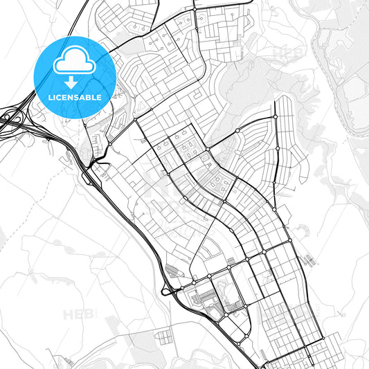 Vector PDF map of Rivas-Vaciamadrid, Spain