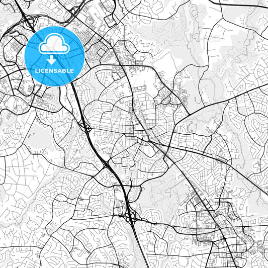 Vector PDF map of Rockville, Maryland, United States