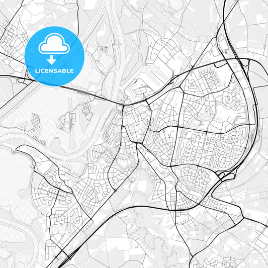 Vector PDF map of Roermond, Netherlands