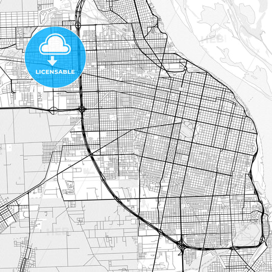 Vector PDF map of Rosario, Argentina