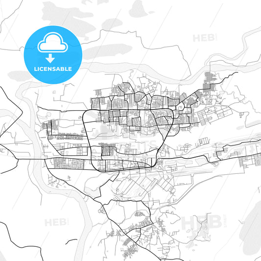 Vector PDF map of Rourkela, India