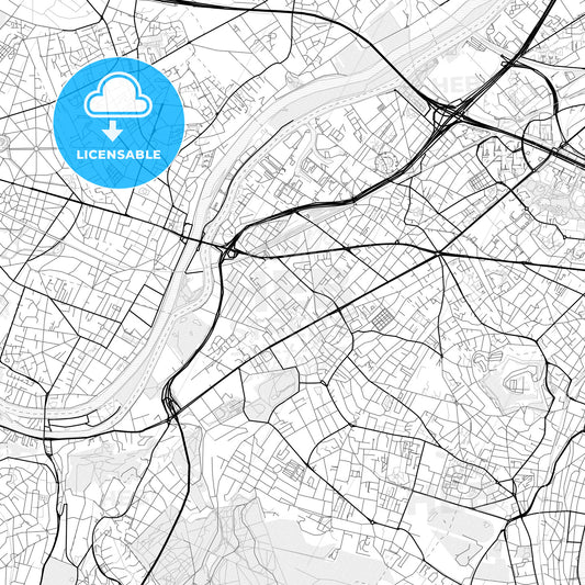 Vector PDF map of Rueil-Malmaison, France