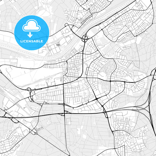 Vector PDF map of Russelsheim am Main, Germany