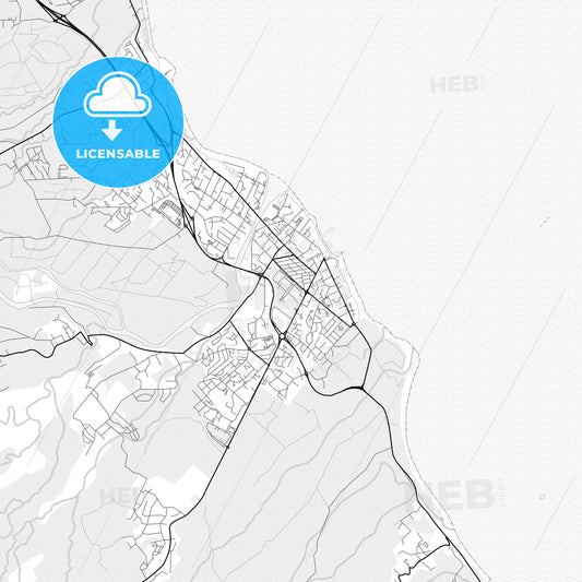 Vector PDF map of Saint-Benoît, France