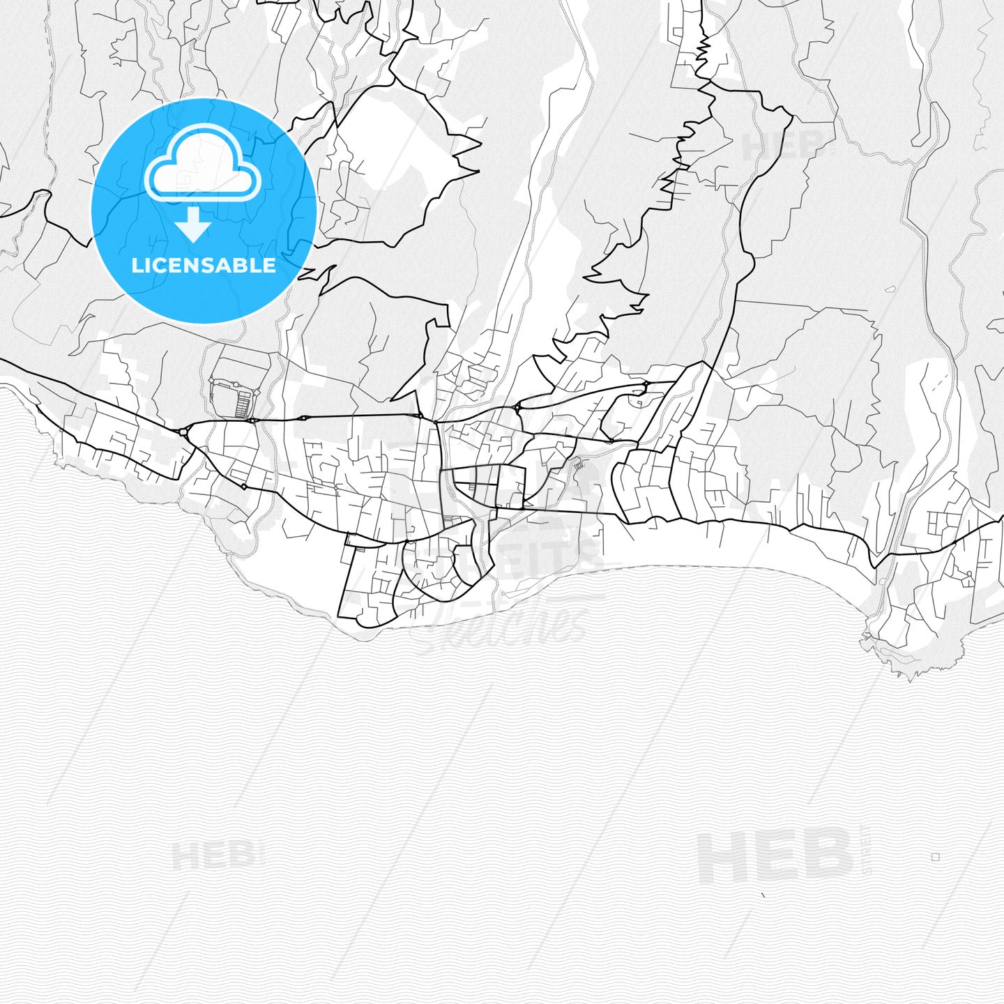 Vector PDF map of Saint-Joseph, France