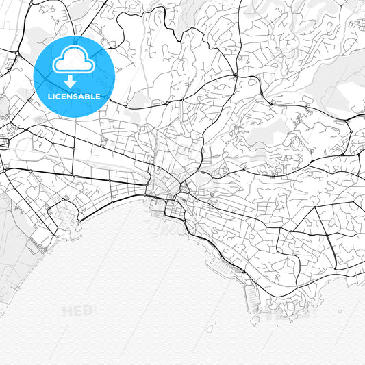 Vector PDF map of Saint-Raphaël, France