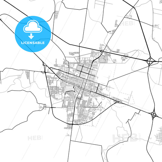 Vector PDF map of Salamanca, Mexico