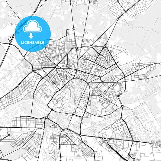 Vector PDF map of Salamanca, Spain