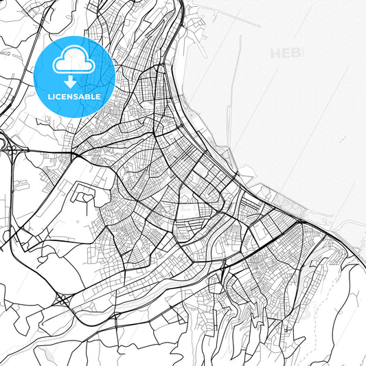 Vector PDF map of Samsun, Turkey