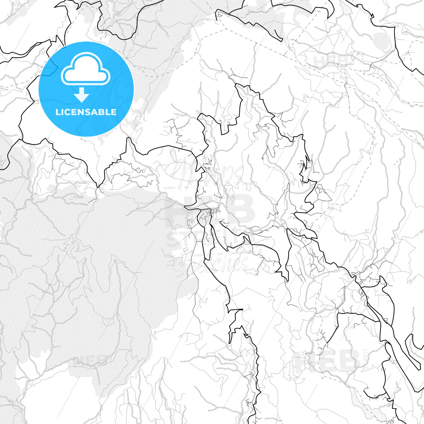 Vector PDF map of San Bartolomé de Tirajana, Spain