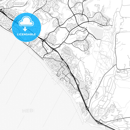 Vector PDF map of San Clemente, California, United States