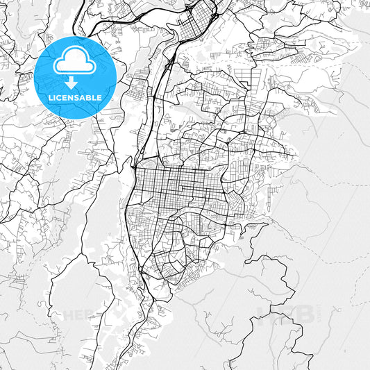 Vector PDF map of San Cristobal, Venezuela