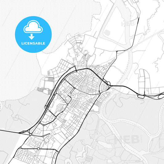 Vector PDF map of San Fernando, Spain