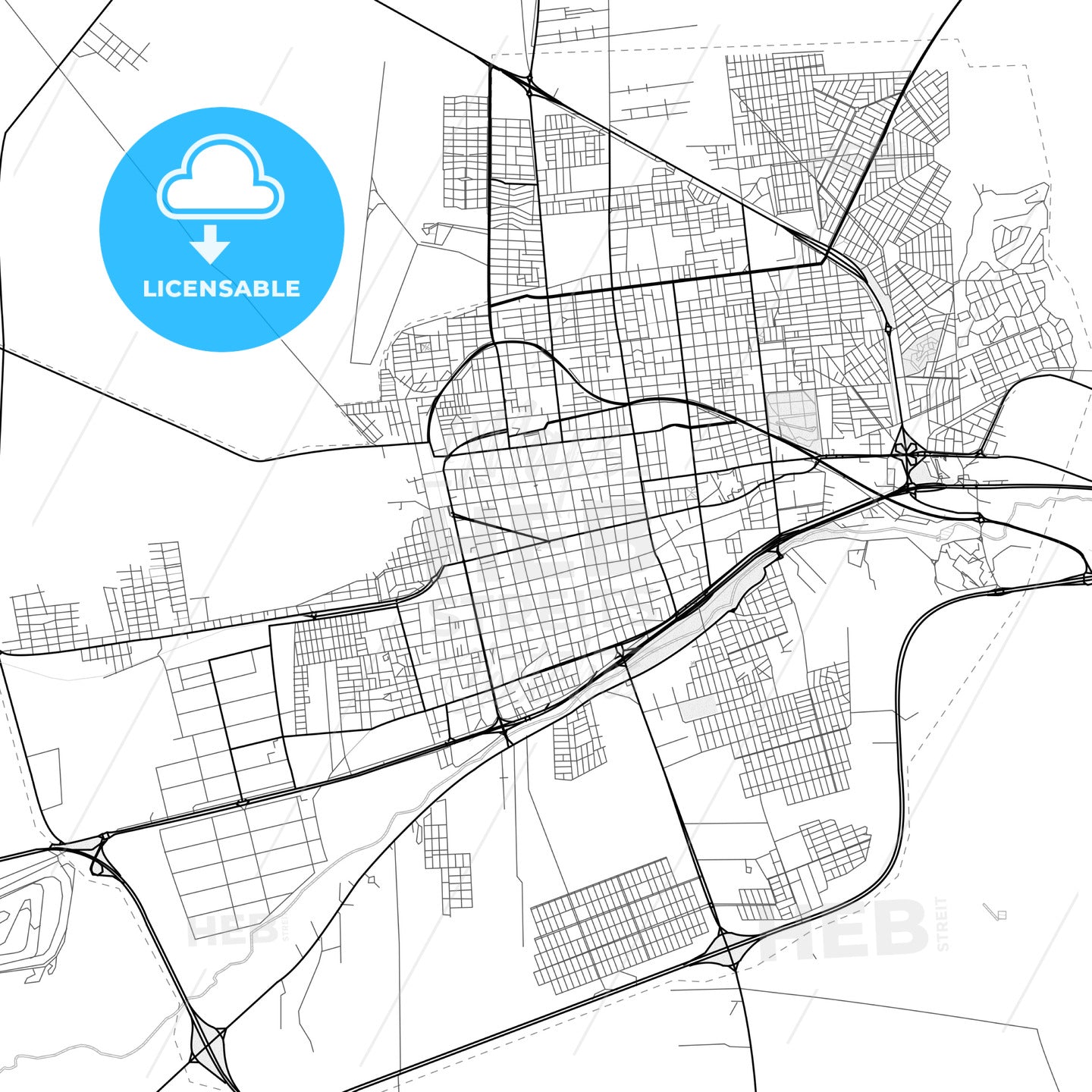 Vector PDF map of San Luis, Argentina