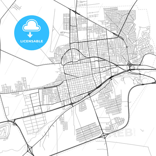 Vector PDF map of San Luis, Argentina