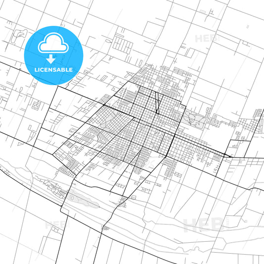 Vector PDF map of San Rafael, Argentina