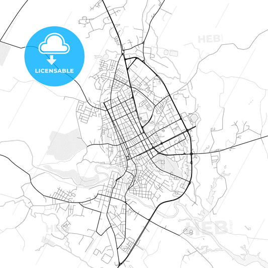 Vector PDF map of Sancti Spíritus, Cuba