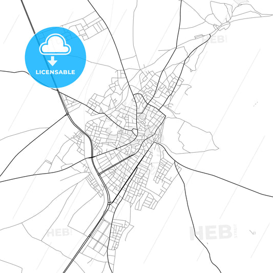 Vector PDF map of Sandıklı, Turkey