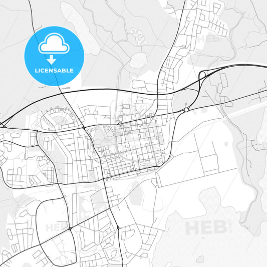 Vector PDF map of Sandviken, Sweden