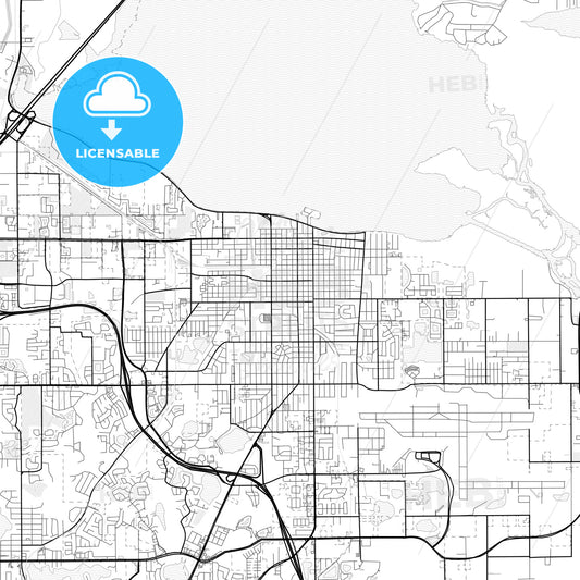 Vector PDF map of Sanford, Florida, United States