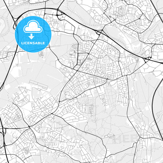 Vector PDF map of Sankt Augustin, Germany