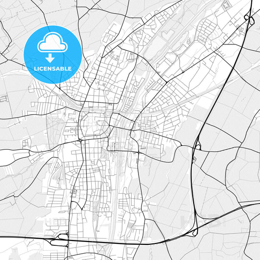 Vector PDF map of Sankt Pölten, Austria