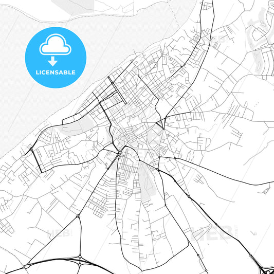 Vector PDF map of Sanlúcar de Barrameda, Spain