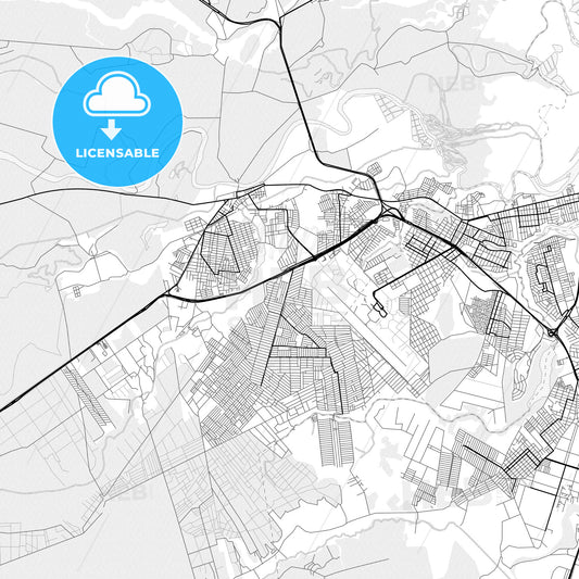 Vector PDF map of Santa Rita, Brazil