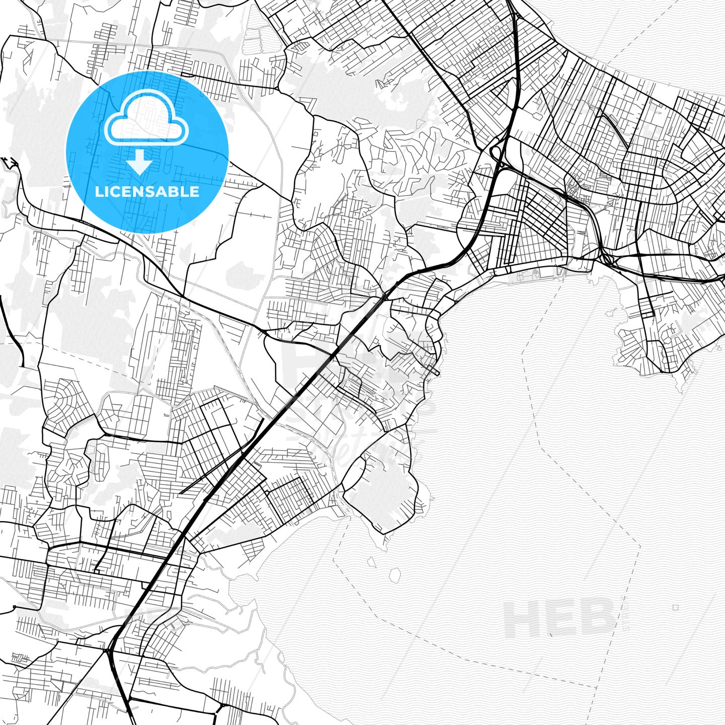 Vector PDF map of Sao Jose, Brazil