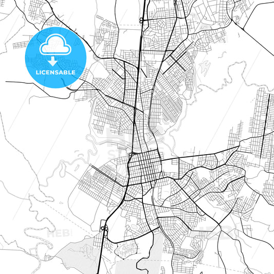 Vector PDF map of Sao Leopoldo, Brazil