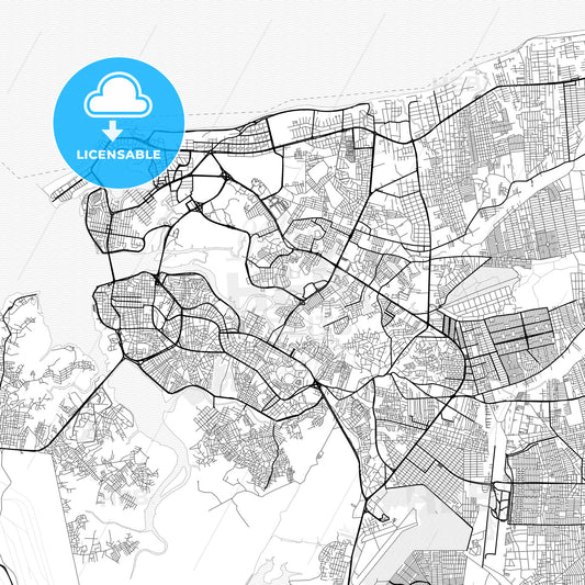 Vector PDF map of Sao Luis, Brazil