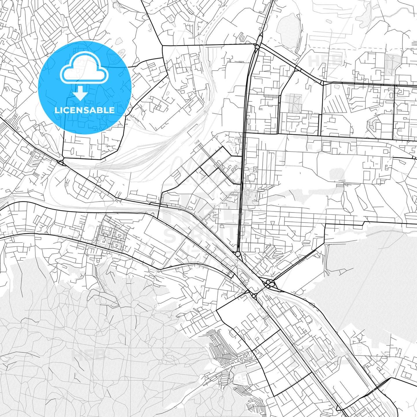 Vector PDF map of Saratov, Russia