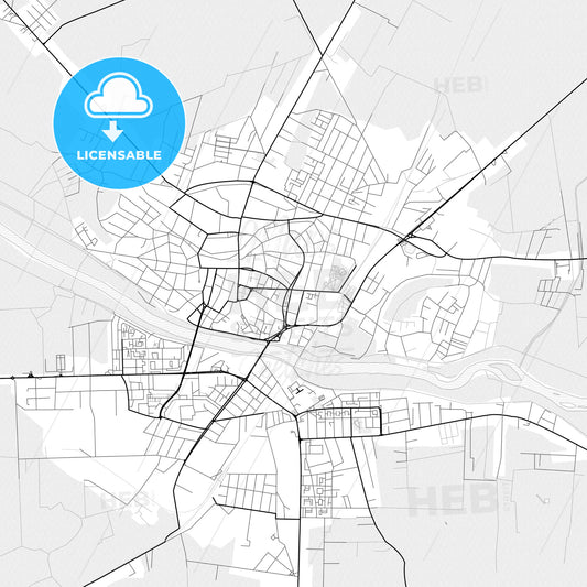 Vector PDF map of Satu Mare, Romania