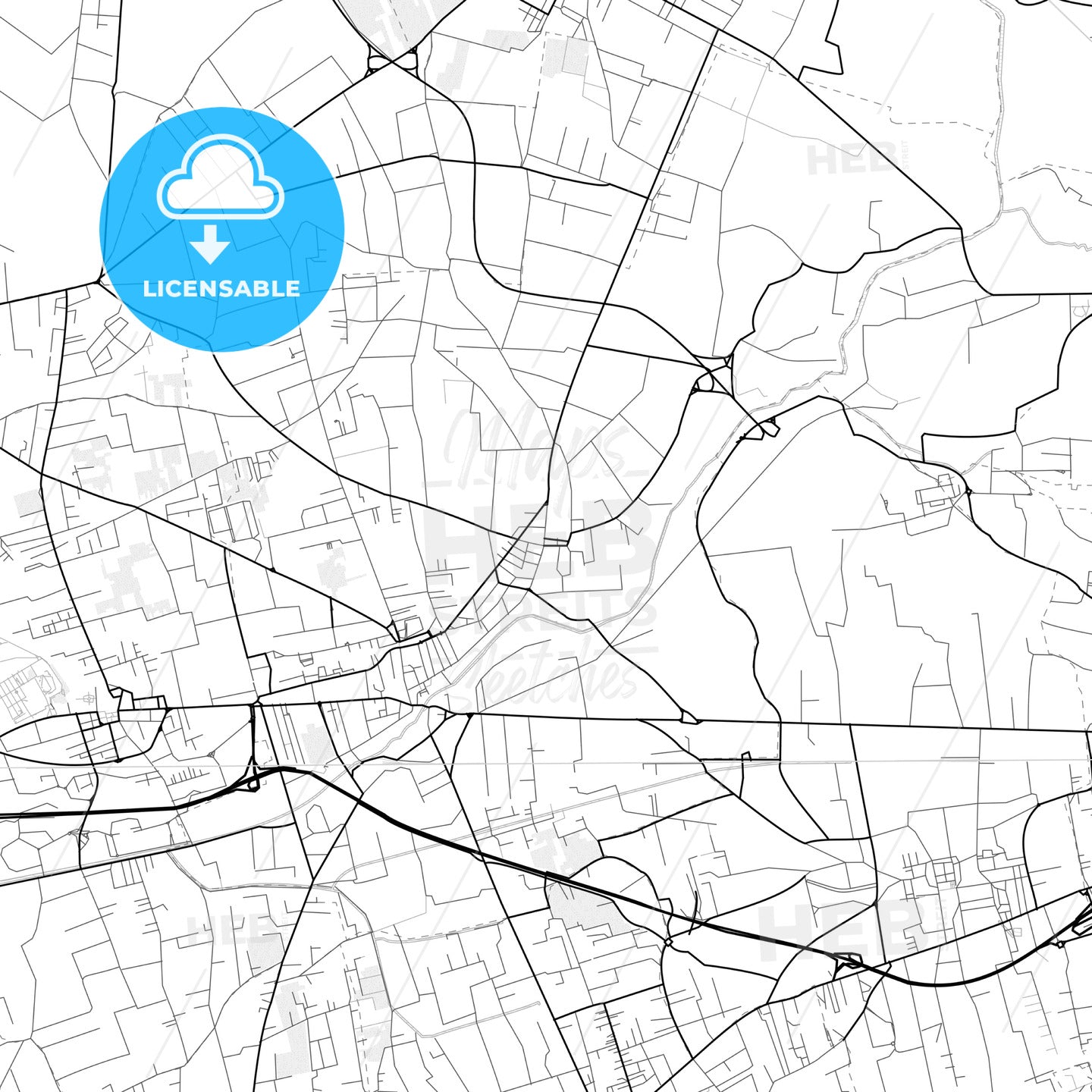 Vector PDF map of Scafati, Italy