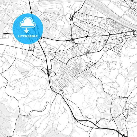 Vector PDF map of Scandicci, Italy