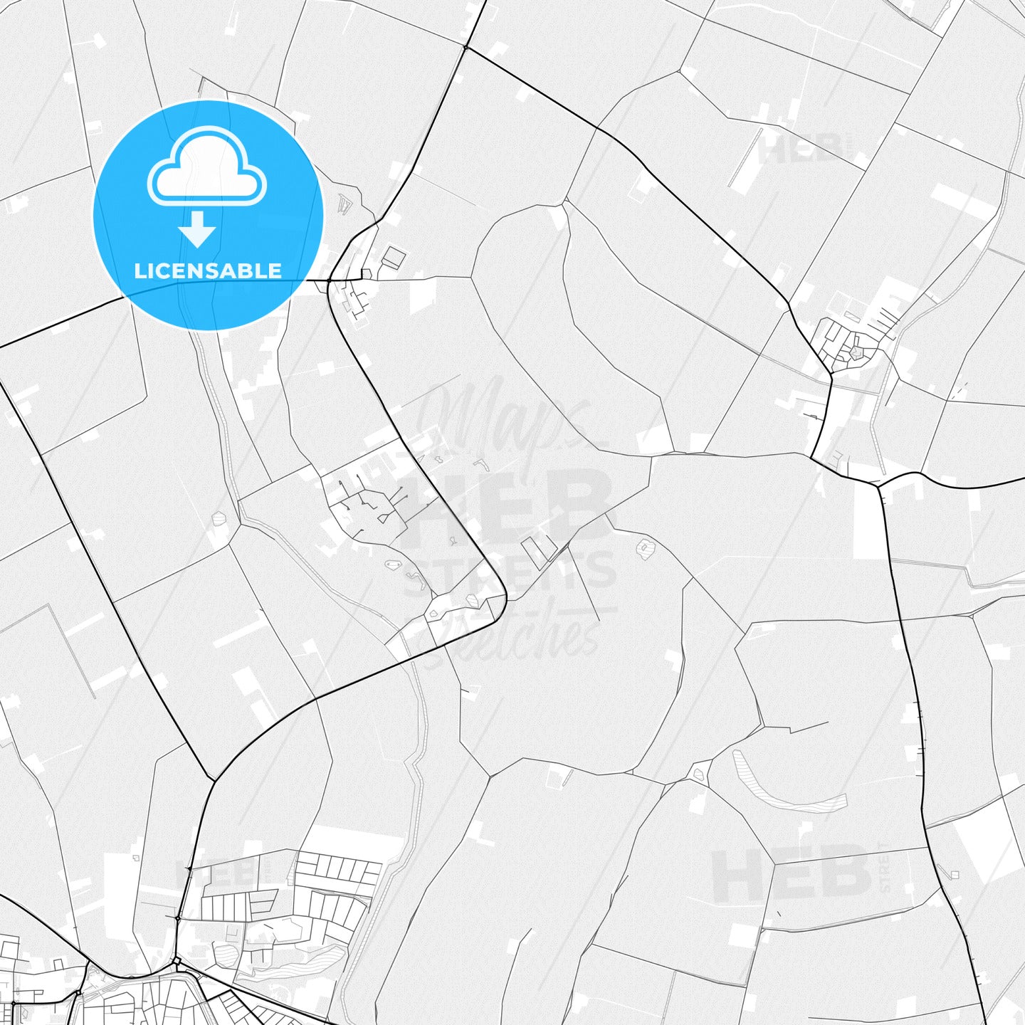 Vector PDF map of Schouwen-Duiveland, Netherlands