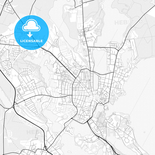 Vector PDF map of Schwerin, Germany