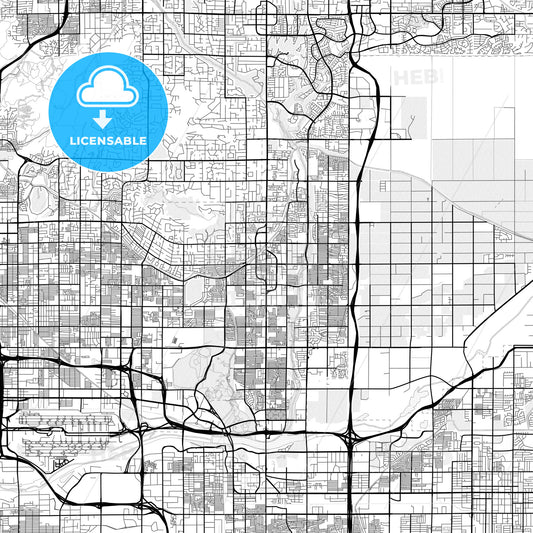 Vector PDF map of Scottsdale, Arizona, United States