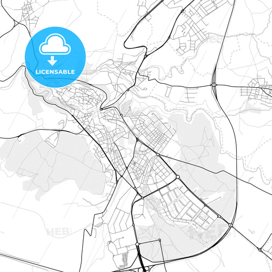 Vector PDF map of Segovia, Spain