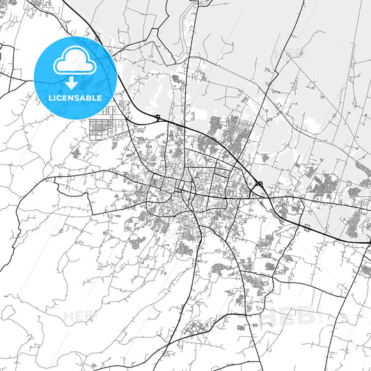 Vector PDF map of Serang, Indonesia