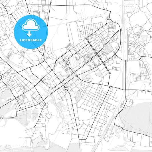 Vector PDF map of Serpukhov, Russia