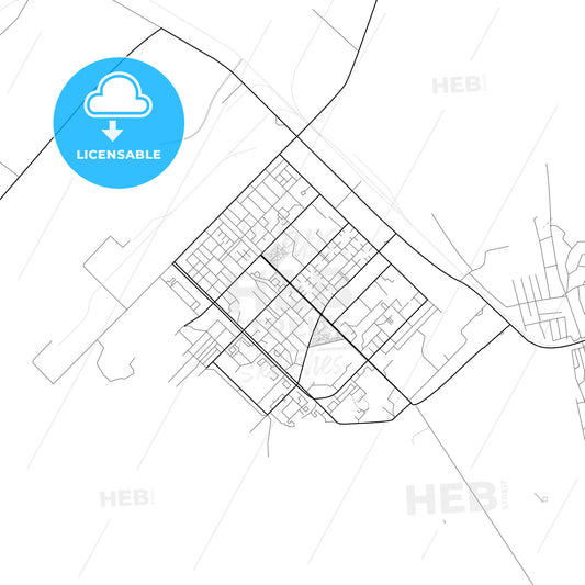 Vector PDF map of Shakhtinsk, Kazakhstan